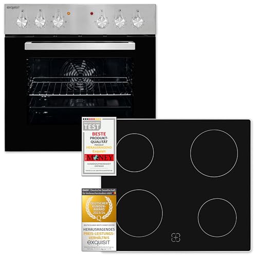 Exquisit Einbauherdset EHE156-2.1U-Set inox | 59 l Garraumvolumen | 7 Backofenfunktionen | Kochfeld mit Rahmen | Energieklasse A Exquisit Einbauherdset EHE156-2.1U-Set inox | 59 l Garraumvolumen | 7 Backofenfunktionen | Kochfeld mit Rahmen | Energieklasse A von Exquisit