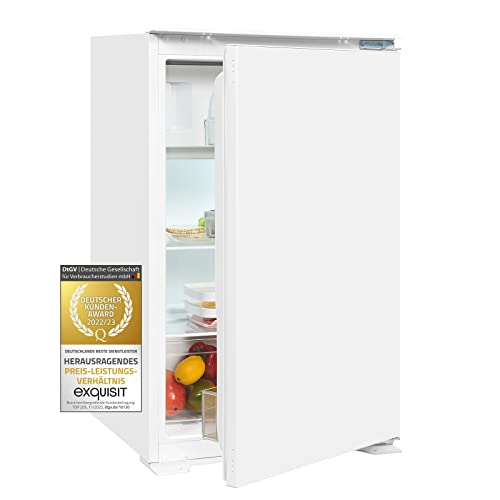 Exquisit Einbaukühlschrank EKS131-3-040F | Einbaugerät | Schlepptürmontage | 120 l Nutzinhalt | Weiß von Exquisit