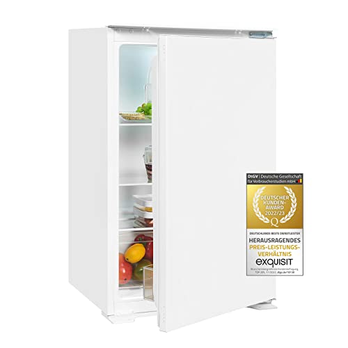 Exquisit Einbaukühlschrank EKS131-V-040E | 129 l Nutzinhalt | Abtau-Automatik | Schlepptüre | LED-Licht von Exquisit