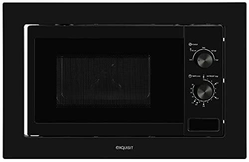 Exquisit Einbaumikrowelle EMW10-020 schwarz | 800 W Leistung | Kinderleichte Bedienung | Einfacher Einbau | Timer | Drehteller 27cm | Mikrowelle 60 cm | Einbaugerät | Schwarz Exquisit Einbaumikrowelle EMW10-020 schwarz | 800 W Leistung | Kinderleichte Bedienung | Einfacher Einbau | Timer | Drehteller 27cm | Mikrowelle 60 cm | Einbaugerät | Schwarz von Exquisit