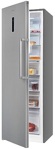 Exquisit Gefrierschrank GS295-NF-H-040D inoxlook | 274 l Nutzinhalt | Edelstahloptik von Exquisit