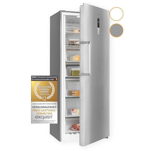 Exquisit Gefrierschrank GS380-NF-H-050D inoxlook | No Frost | Nutzinhalt: 380 L | Temperaturregelung | Alarm Exquisit Gefrierschrank GS380-NF-H-050D inoxlook | No Frost | Nutzinhalt: 380 L | Temperaturregelung | Alarm von Exquisit