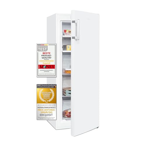 Exquisit Gefrierschrank GS5231-NF-H-040C weiss | 161 l Nutzinhalt | 4*-Gefrieren | Alarm-Funktion | Schnellgefrieren | NoFrost von Exquisit