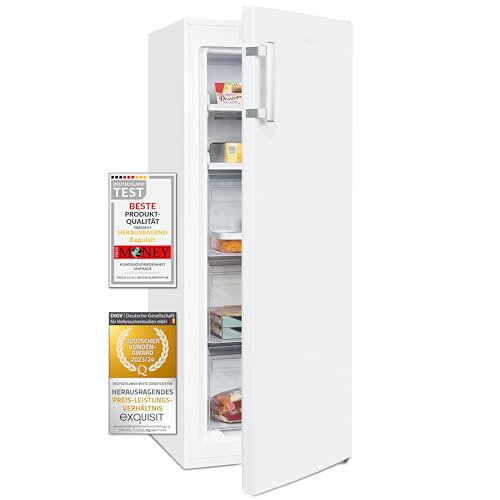 Exquisit Gefrierschrank NoFrost, Tiefkühlschrank groß, 161 Liter, Schnellgefrieren, Alarm-Funktion, GS5231-NF-H-040D weiss Exquisit Gefrierschrank NoFrost, Tiefkühlschrank groß, 161 Liter, Schnellgefrieren, Alarm-Funktion, GS5231-NF-H-040D weiss von Exquisit