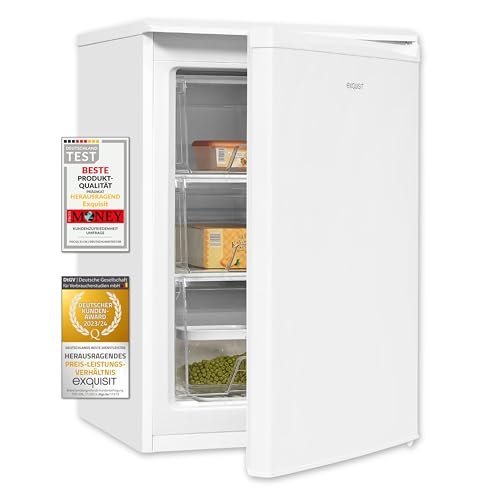 Exquisit Gefrierschrank GS80-031E weiss | Nutzinhalt: 86 L | 4-Sterne-Gefrieren | Türanschlag wechselbar | Standgerät Exquisit Gefrierschrank GS80-031E weiss | Nutzinhalt: 86 L | 4-Sterne-Gefrieren | Türanschlag wechselbar | Standgerät von Exquisit