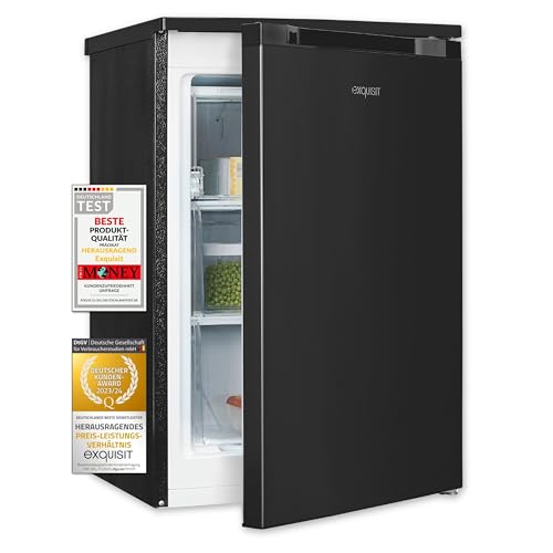 Exquisit Gefrierschrank GS81-051C Anthrazit | Nutzinhalt: 85 L | 4*-Gefrieren | Standgerät von Exquisit