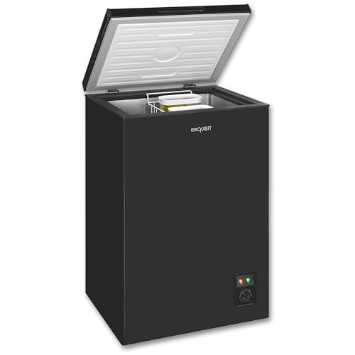 Exquisit Gefriertruhe, Kombigerät, 2-in-1, 99 Liter, Tiefkühltruhe, Kühlen, 4-Sterne-Gefrieren, Gefriertruhe klein, Toplader, Gefrierkorb, GT100-050E schwarz Exquisit Gefriertruhe, Kombigerät, 2-in-1, 99 Liter, Tiefkühltruhe, Kühlen, 4-Sterne-Gefrieren, Gefriertruhe klein, Toplader, Gefrierkorb, GT100-050E schwarz von Exquisit