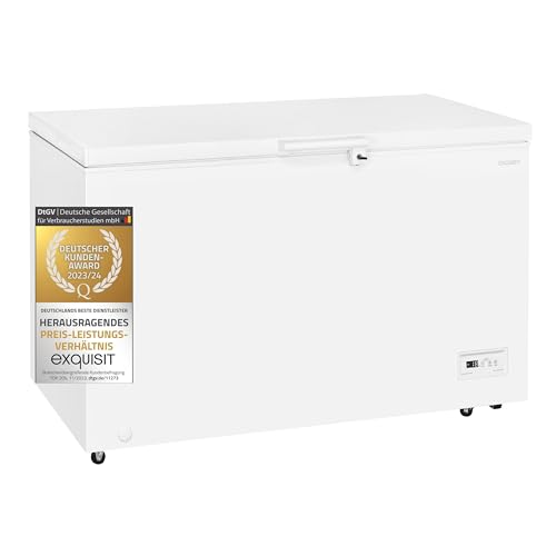 Exquisit Gefriertruhe GT400-HE-041E weiss | 371 l Nutzinhalt | 4*-Gefrieren | Schnellgefrieren | 2-in-1 Gerät | Rollen Exquisit Gefriertruhe GT400-HE-041E weiss | 371 l Nutzinhalt | 4*-Gefrieren | Schnellgefrieren | 2-in-1 Gerät | Rollen von Exquisit