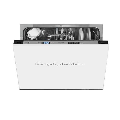 Exquisit Geschirrspüler EGSP1060-E-030F schwarz | Spülmaschine 55 cm vollintegriert | Einbaugeschirrspüler | 6 Maßgedecke | Schwarz von Exquisit
