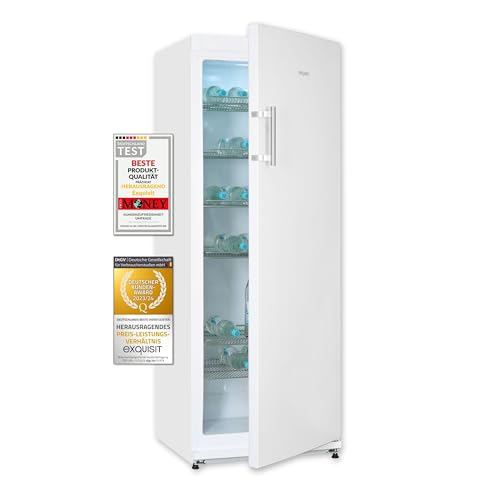 Exquisit Getränkekühlschrank GKS31-V-H-280E weiss | Flaschenkühlschrank 296 L Volumen | Getränke Kühlschrank Vollisoliertür | LED | Gitterablagen Exquisit Getränkekühlschrank GKS31-V-H-280E weiss | Flaschenkühlschrank 296 L Volumen | Getränke Kühlschrank Vollisoliertür | LED | Gitterablagen von Exquisit