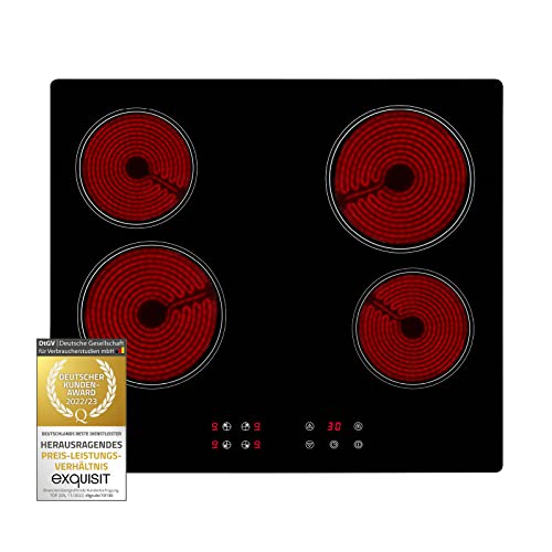 Exquisit Glaskeramik-Kochfeld EKC 601-2.2 | Touch-Control | Timer | 9 Leistungsstufen Exquisit Glaskeramik-Kochfeld EKC 601-2.2 | Touch-Control | Timer | 9 Leistungsstufen von Exquisit