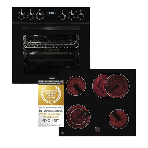 Exquisit Herd-Set EHE285-HBZ-020-Set schwarz | Energieeffizienzklasse A | 75 l Garraum | Glaskeramik Kochfeld | Herd-Set 60 cm Exquisit Herd-Set EHE285-HBZ-020-Set schwarz | Energieeffizienzklasse A | 75 l Garraum | Glaskeramik Kochfeld | Herd-Set 60 cm von Exquisit