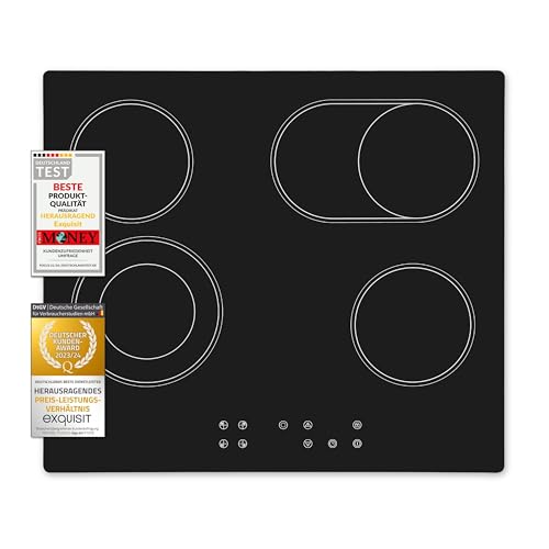 Exquisit Kochfeld EKC 601-2.1 BZ | Glaskeramik | Touch Control | 4 Kochstellen | Bräterzone | 6100 W Exquisit Kochfeld EKC 601-2.1 BZ | Glaskeramik | Touch Control | 4 Kochstellen | Bräterzone | 6100 W von Exquisit