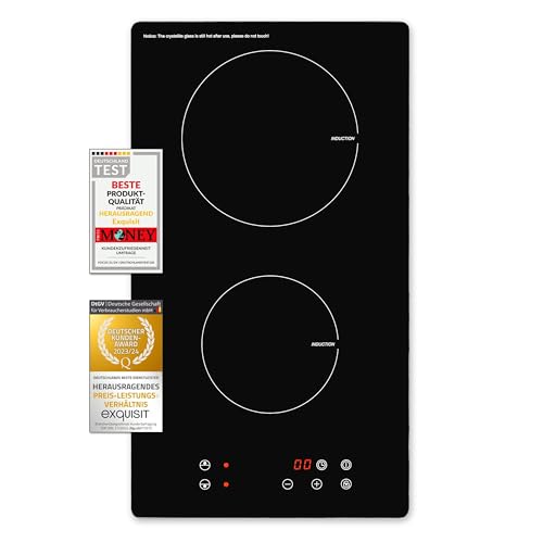 Exquisit Kochfeld EKI 300-2 | Induktion | Touch Control | 2 Kochzonen | 3500 W von Exquisit