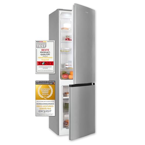 Exquisit Kühl-Gefrierkombination KGC265-70-NF-040C inoxlook | 253 L Volumen | Kühl Gefrierkombination No-frost | Türanschlag wechselbar | Kühlgefrierkombination freistehend Exquisit Kühl-Gefrierkombination KGC265-70-NF-040C inoxlook | 253 L Volumen | Kühl Gefrierkombination No-frost | Türanschlag wechselbar | Kühlgefrierkombination freistehend von Exquisit
