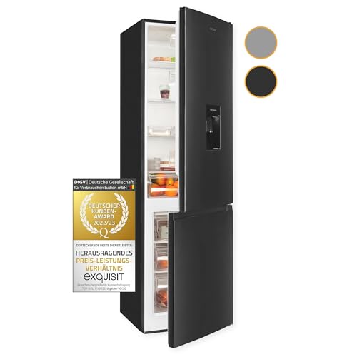 Exquisit Kühl-Gefrierkombination KGC265-70-WS-040D inoxlook-az | 260 L Volumen | Kühlgefrierkombination freistehend mit Wasserspender | Alarm | 4 Sterne gefrieren Exquisit Kühl-Gefrierkombination KGC265-70-WS-040D inoxlook-az | 260 L Volumen | Kühlgefrierkombination freistehend mit Wasserspender | Alarm | 4 Sterne gefrieren von Exquisit