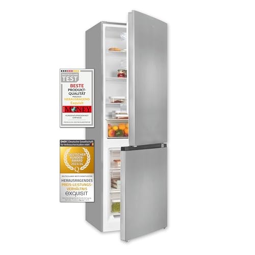 Exquisit Kühl-Gefrierkombination KGC320-95-E-040C inoxlook | 315 L Nutzinhalt | 60cm Breite | Kühl-Gefrier-Kombination | Türanschlag wechselbar Exquisit Kühl-Gefrierkombination KGC320-95-E-040C inoxlook | 315 L Nutzinhalt | 60cm Breite | Kühl-Gefrier-Kombination | Türanschlag wechselbar von Exquisit