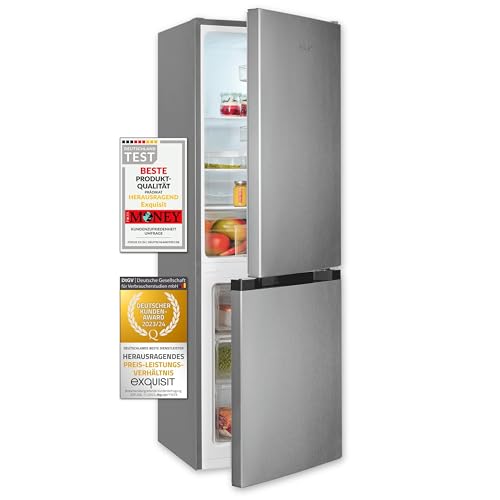 Exquisit Kühl-Gefrierkombination KGC5231-60-E-050C inoxlook | 157 l Nutzinhalt | 4-Sterne-Gefrieren | Alarm Exquisit Kühl-Gefrierkombination KGC5231-60-E-050C inoxlook | 157 l Nutzinhalt | 4-Sterne-Gefrieren | Alarm von Exquisit