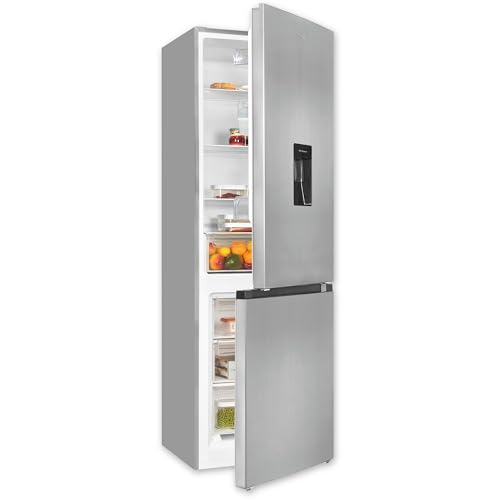 Exquisit Kühl-Gefrierkombination, Kühlschrank mit Wasserspender, 4-Sterne-Gefrieren, 313 Liter, Alarm-Funktion, KGC5320-95-E-WS-040C inoxlook Exquisit Kühl-Gefrierkombination, Kühlschrank mit Wasserspender, 4-Sterne-Gefrieren, 313 Liter, Alarm-Funktion, KGC5320-95-E-WS-040C inoxlook von Exquisit