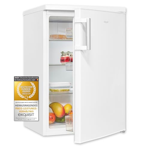 Exquisit Kühlschrank KS516-V-H-010E weiss | Kühlschrank ohne Gefrierfach freistehend 133 L Volumen | Vollraumkühlschrank Türanschlag wechselbar von Exquisit