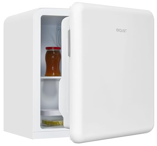 Exquisit Mini Kühlschrank CKB45-0-031F weiss | Kühlbox | 47 Liter Nutzinhalt | Hotelkühlschrank | Retrostyle von Exquisit