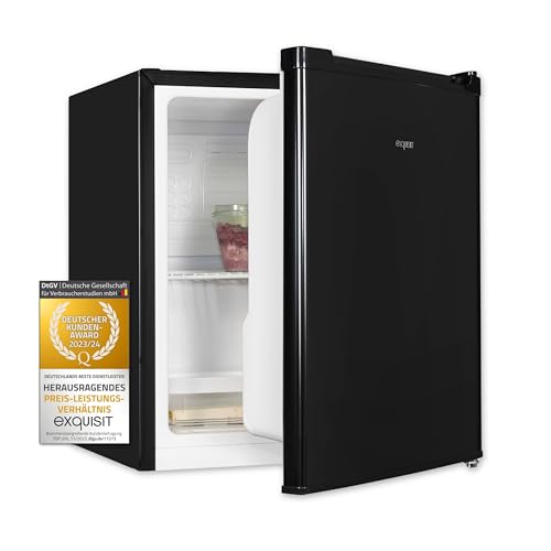 Exquisit Mini Kühlschrank KB05-V-040E schwarz | 40 Liter Volumen | Mini Kühlschrank für Getränke | Kühlschrank klein ohne Gefrierfach von Exquisit