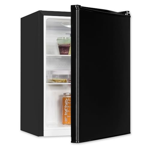 Exquisit Mini-Kühlschrank, Kühlschrank ohne Gefrierfach, 50 Liter, 45 cm Breite, LED-Innenbeleuchtung, Temperaturregelung, Kühlschrank klein, KB560-V-091E schwarz Exquisit Mini-Kühlschrank, Kühlschrank ohne Gefrierfach, 50 Liter, 45 cm Breite, LED-Innenbeleuchtung, Temperaturregelung, Kühlschrank klein, KB560-V-091E schwarz von Exquisit