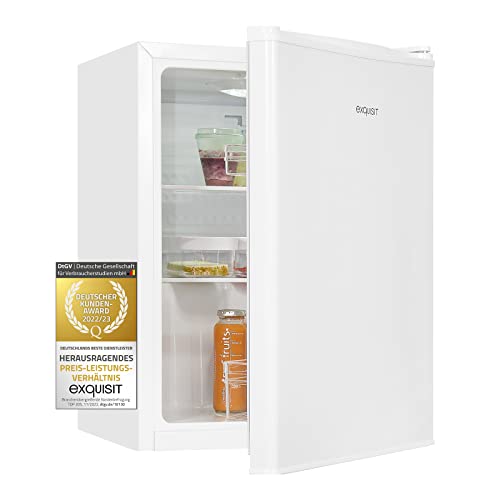 Exquisit Mini-Kühlschrank KB60-V-090E weissPV | 52 Liter Volumen | Mini Kühlschrank für Getränke | Kühlschrank klein ohne Gefrierfach von Exquisit