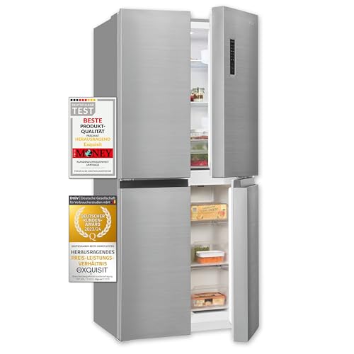 Exquisit Multidoor MD365-125-040D inoxlook | 362 l Volumen | Multi Door Kühlschrank NoFrost | Cross Door Kühl-Gefrierkombination | Frischefach | Alarm | LED-Display… Exquisit Multidoor MD365-125-040D inoxlook | 362 l Volumen | Multi Door Kühlschrank NoFrost | Cross Door Kühl-Gefrierkombination | Frischefach | Alarm | LED-Display… von Exquisit