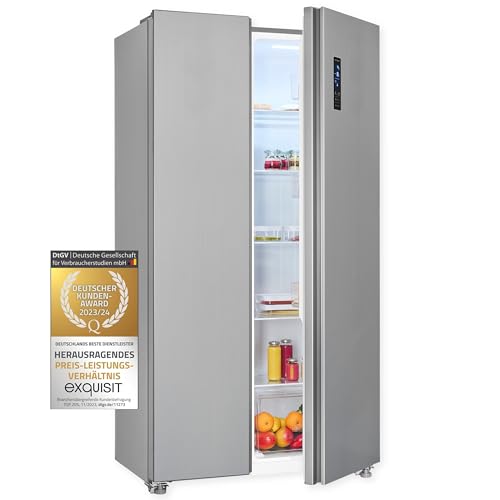 Exquisit Side-by-Side SBS46-040E inoxlook | No Frost | Nutzinhalt: 442 L | Temperaturregelung | Alarm Exquisit Side-by-Side SBS46-040E inoxlook | No Frost | Nutzinhalt: 442 L | Temperaturregelung | Alarm von Exquisit