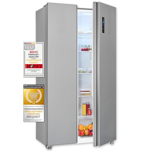 Exquisit Side-by-Side SBS546-040E inoxlook | No Frost | Nutzinhalt: 442 L | Temperaturregelung | Alarm Exquisit Side-by-Side SBS546-040E inoxlook | No Frost | Nutzinhalt: 442 L | Temperaturregelung | Alarm von Exquisit