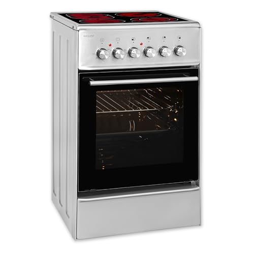 Exquisit Standherd ECM 5-4.1 BZ Inox | Standherd 50cm mit Glaskeramik Kochfeld | 2-Kreis-Bräterzone | Umluft | Grill | Elektroherd freistehend 50 cm Exquisit Standherd ECM 5-4.1 BZ Inox | Standherd 50cm mit Glaskeramik Kochfeld | 2-Kreis-Bräterzone | Umluft | Grill | Elektroherd freistehend 50 cm von Exquisit