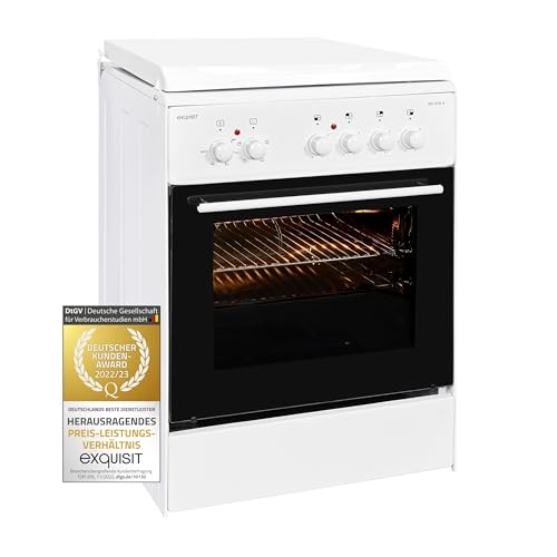 Exquisit Standherd EH 10.6-4 | Standherd 60cm mit Masse Kochfeld | Ober- & Unterhitze | Grill | Elektroherd freistehend 60 cm weiss Exquisit Standherd EH 10.6-4 | Standherd 60cm mit Masse Kochfeld | Ober- & Unterhitze | Grill | Elektroherd freistehend 60 cm weiss von Exquisit