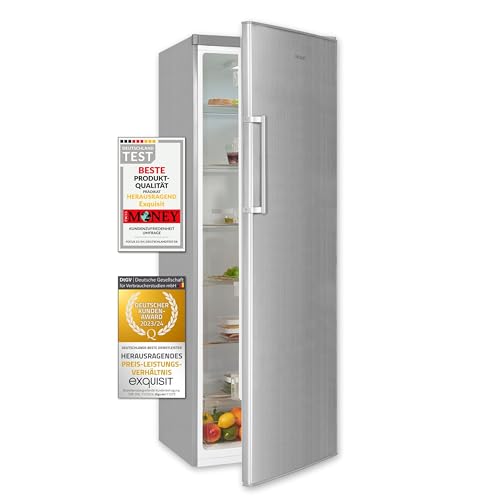 Exquisit Vollraumkühlschrank KS350-V-H-040D inoxlook | Nutzinhalt: 331 L | 6 Glasablagen | Türanschlag wechselbar | Ohne Exquisit Vollraumkühlschrank KS350-V-H-040D inoxlook | Nutzinhalt: 331 L | 6 Glasablagen | Türanschlag wechselbar | Ohne von Exquisit