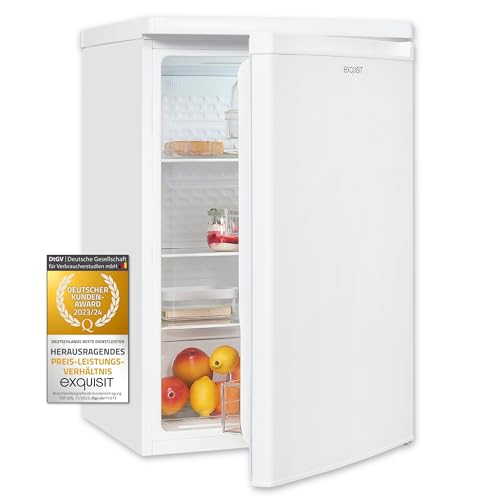 Exquisit Vollraumkühlschrank KS516-V-040D weiss | Kühlschrank ohne Gefrierfach freistehend 126 l Nutzinhalt | Vollraumkühlschrank ohne Gefrierfach von Exquisit