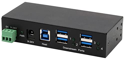 EX-1244HMS 4 Port USB 3.2 Gen 1 HUB Din-Rail Kit und Wand VIA VL813 Chipset von Exsys