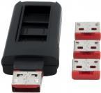 EXSYS EX-1114-R - USB-Portblocker - Rot (Packung mit 4) (EX-1114-R) von Exsys