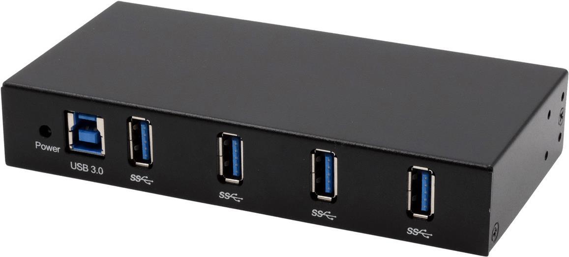 EXSYS EX-11234HMS Schnittstellen-Hub USB 3.2 Gen 1 (3.1 Gen 1) Type-B 5000 Mbit/s Schwarz (EX-11234HMS) von Exsys