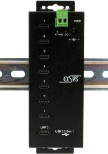 EXSYS EX-1147HMVS Schnittstellen-Hub USB 3.2 Gen 1 (3.1 Gen 1) Type-C Schwarz (EX-1147HMVS) von Exsys