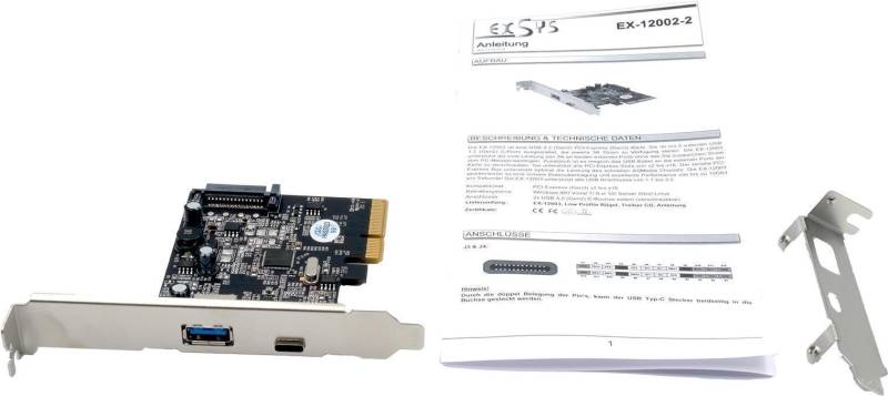 EXSYS EX-12002-2 Schnittstellenkarte/Adapter Eingebaut USB 3.2 Gen 2 (3.1 Gen 2) (EX-12002-2) von Exsys