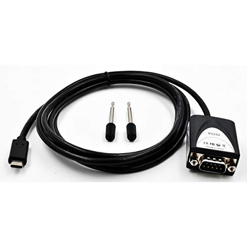 EXSYS EX-2311-2 USB 2.0 C Stecker auf 1x Seriell RS-232 1.8 m Kabel mit 9 Pin Stecker LED Anzeige Schwarz von Exsys