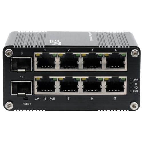 EXSYS EX-62035MPoE-SFP-8+2 Port Industrial Gigabit SFP PoE+ Mini Switch Web Managed von Exsys