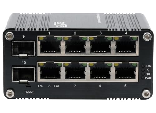 EXSYS EX-62035MPoE-SFP-8+2 Port Industrial Gigabit SFP PoE+ Mini Switch Web Managed EXSYS EX-62035MPoE-SFP-8+2 Port Industrial Gigabit SFP PoE+ Mini Switch Web Managed von Exsys