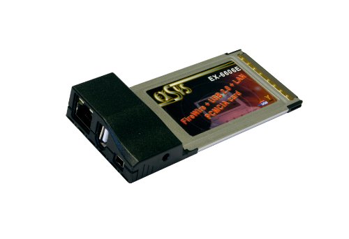 EXSYS EX-6606E Schnittstellenkarte und Adapter - Zubehör (CardBus, RJ-45, TI OHCI-Lynx, NEC, Realtek, Schwarz, 0-55°C, 5-95%) von Exsys