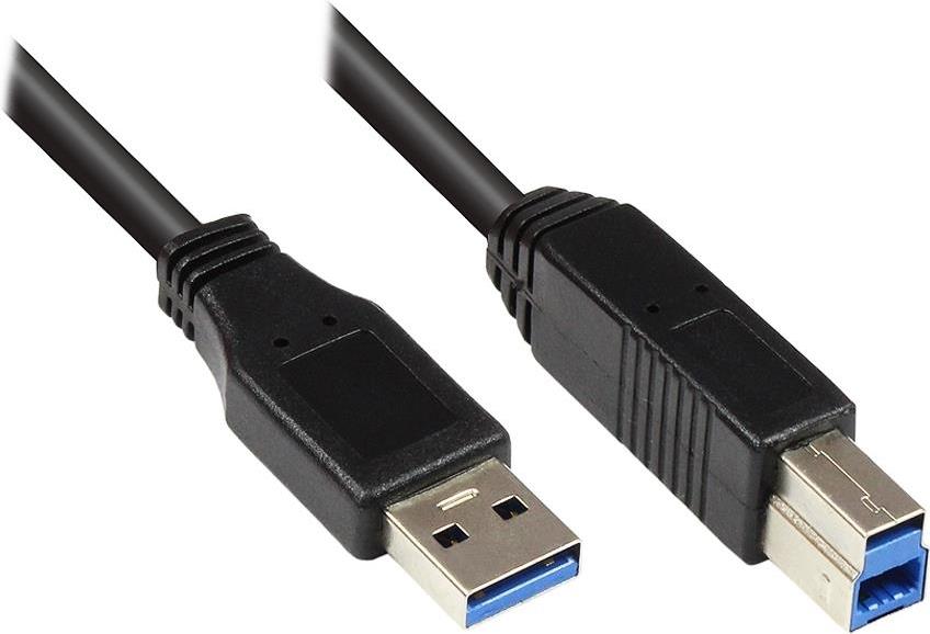 EXSYS EX-K1500 USB Kabel 0,2 m USB 3.2 Gen 1 (3.1 Gen 1) USB A USB B Schwarz (EX-K1500) von Exsys