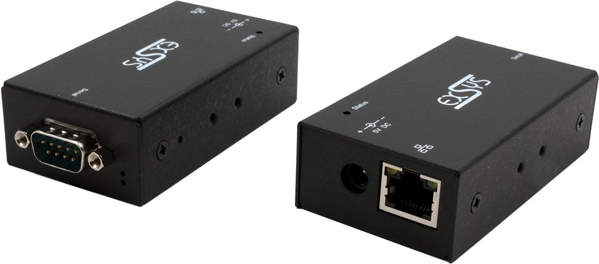 EXSYS GmbH Ethernet zu 1 x RS-232, inkl. 5V/4A Netzteil, PoE (EX-6111-2POE) von Exsys