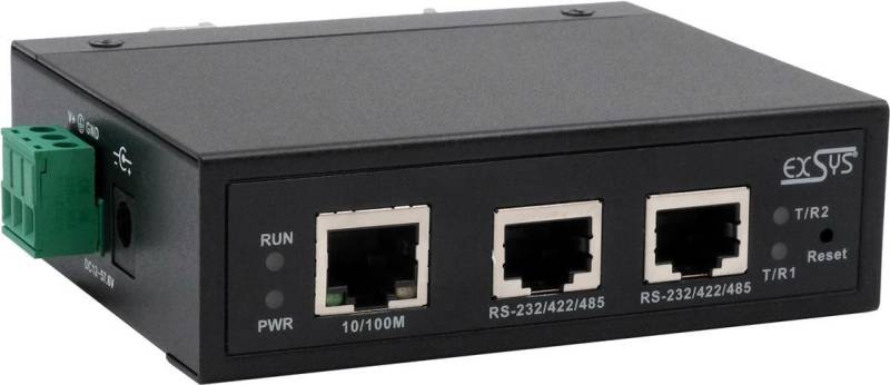 EXSYS GmbH Serial Device Server 2x RS232/422/485, mit Netzadapter (EX-61002) von Exsys