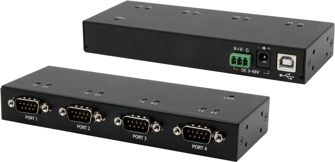 EXSYS GmbH USB 2.0 zu 4S RS-232, Metallgehäuse (EX-13074HM) von Exsys