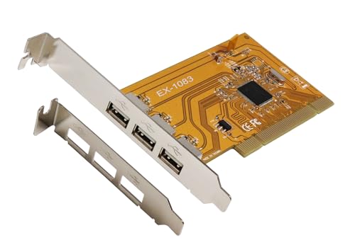 EXSYS EX-1083 Interne USB 2.0 Schnittstellenkarte und Adapter - Schnittstellenkarten und Adapter (PCI, USB 2.0, Low Profile, 120 mm, 63 mm, 150 g) von Exsys