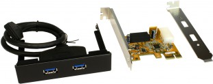 Exsys EX-11099- 2 - USB-Adapter - PCIe USB3.0 - für 8,90cm (3.5) Front-Einbau (EX-11099-2) von Exsys